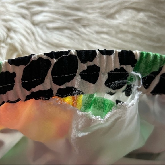 Vintage Bloomingdale’s Silk 3 piece relaxed wide leg floral animal print set - Picture 5 of 16